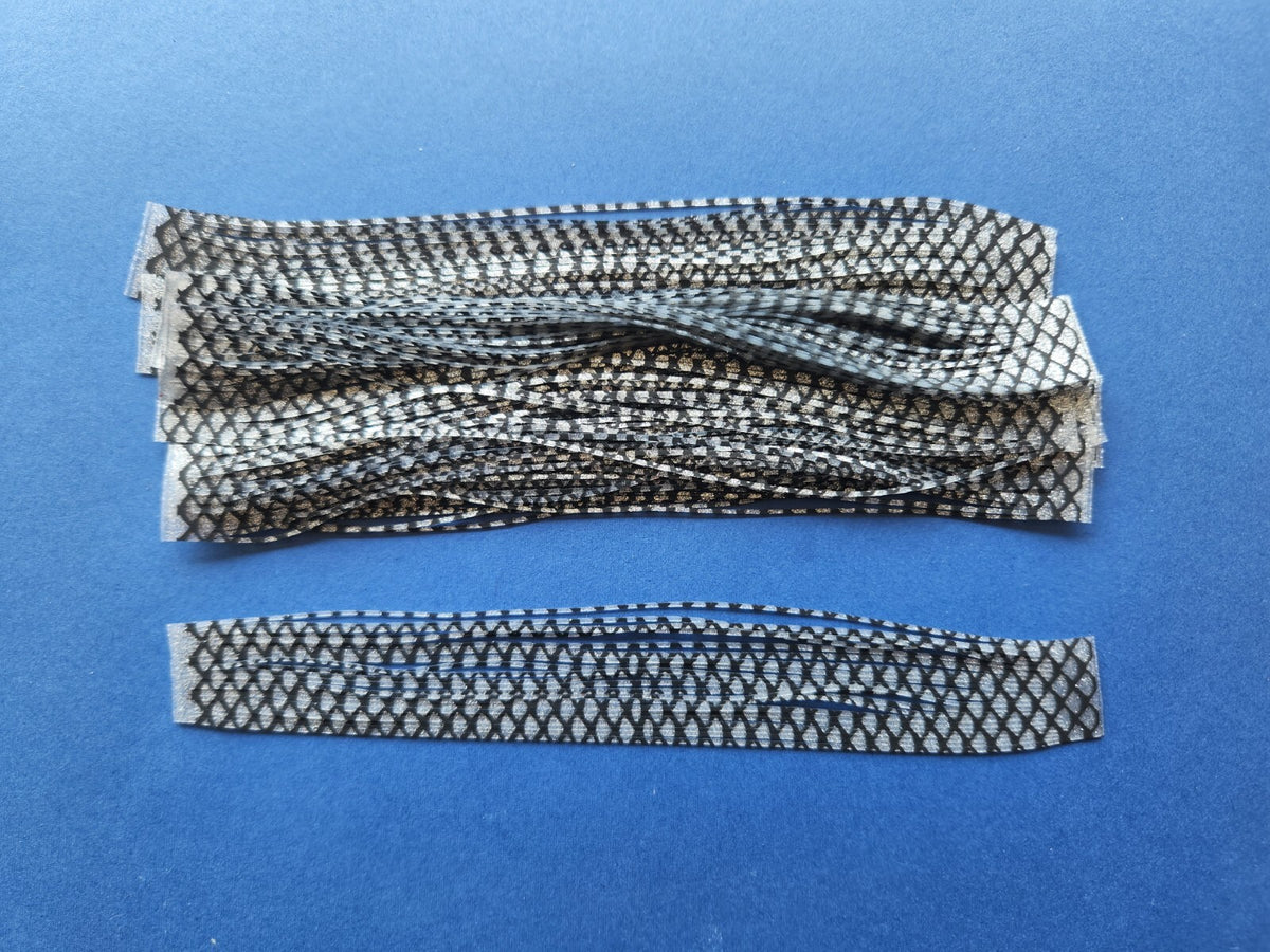 Silicone Fish Scale Skirt for Spinnerbaits Bass Lures - Silver T252, 6 Inch, Pack of 10