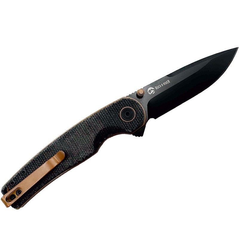 Folding Knife with 3-Inch K110 Steel Blade & Micarta Handle