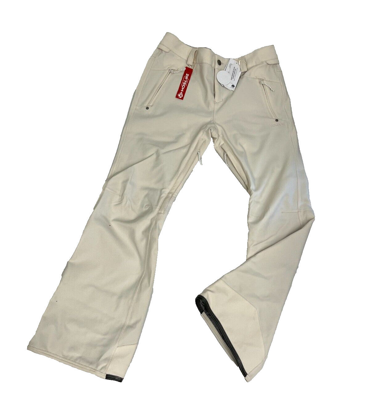 Women's Ski Pants Waterproof Breathable Insulated Off White Size XS or L