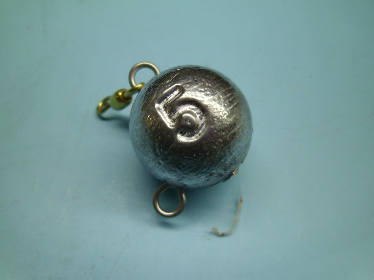 Unpainted Fluke Balls with Swivel for Fishing - Multiple Sizes & Quantities