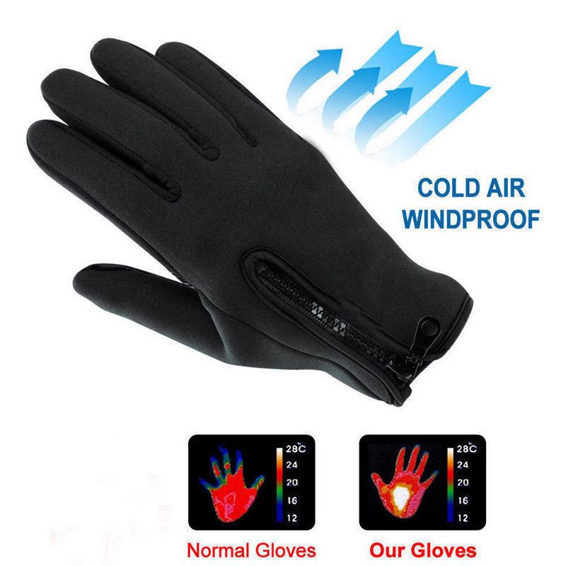 Winter Waterproof Touch Screen Gloves for Outdoor Sports - Thermal Windproof Mittens
