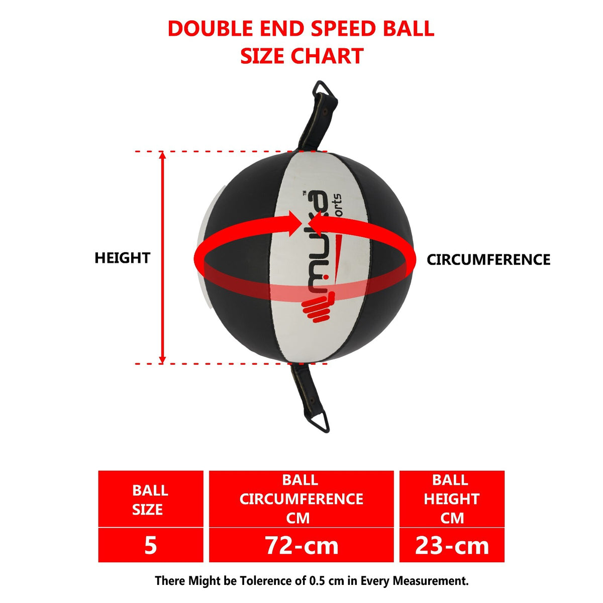 Double End Speed Ball Boxing MMA Punching Bag with Adjustable Rope