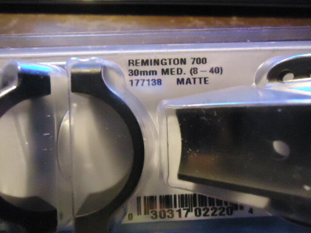 Remington 700 Scope Ring Mounts 30mm Medium Height Aluminum Black