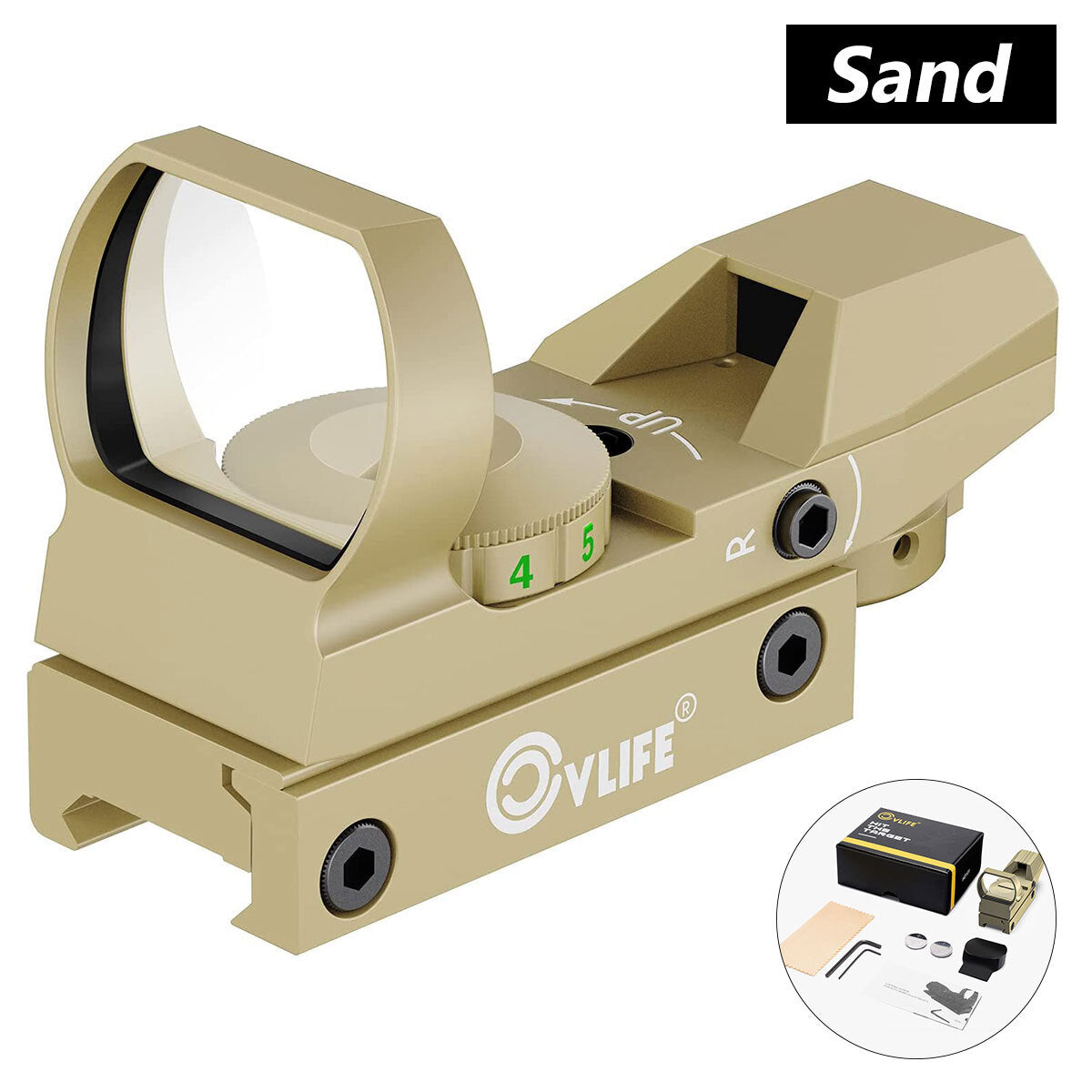 Holographic Red Green Dot Sight with 4 Reticles for 20mm Rail - Multi Color