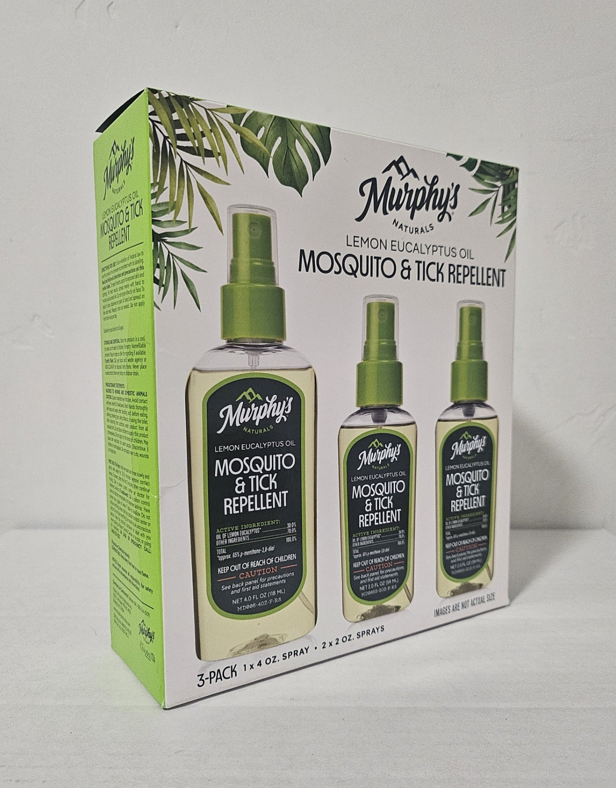 Mosquito and Tick Repellent Spray with Lemon Eucalyptus Oil - 3 Pack