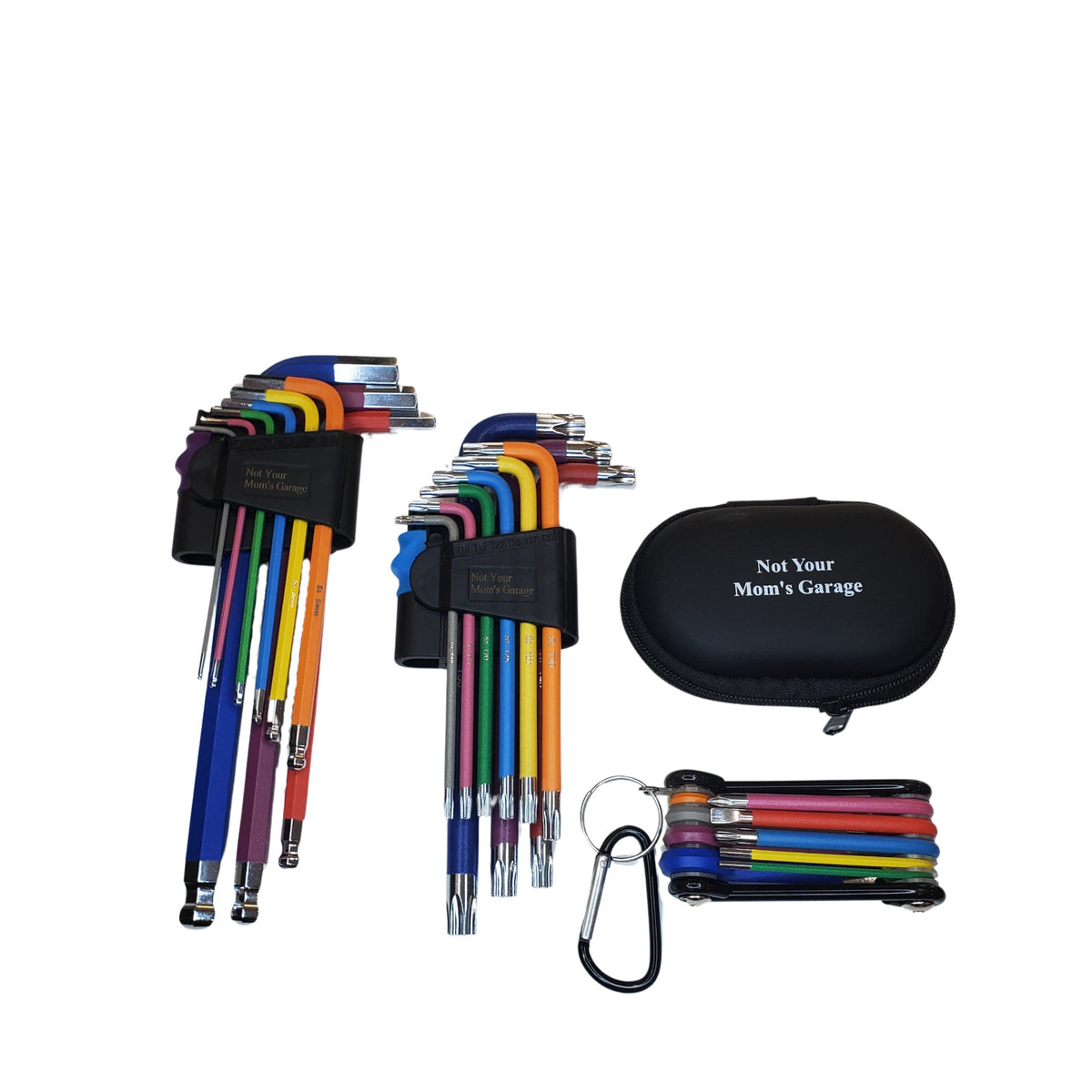 Colorful Rainbow Bicycle Multi-Tool Set with Torx and Allen Keys - Durable Cycling Wrench