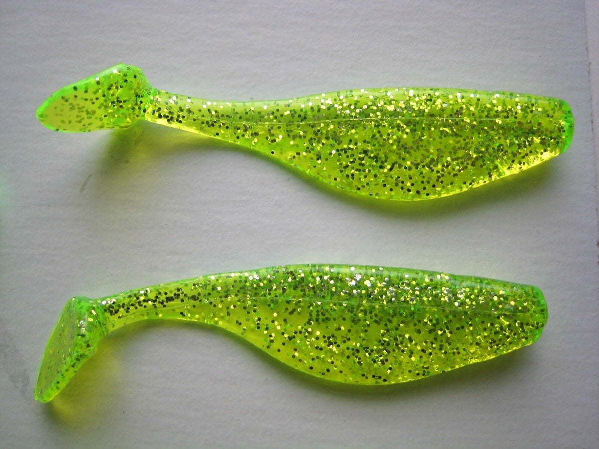 50 Pack 4-Inch Paddle Tail Swimbait Lures - Salt & Scented Soft Plastic Fishing Baits