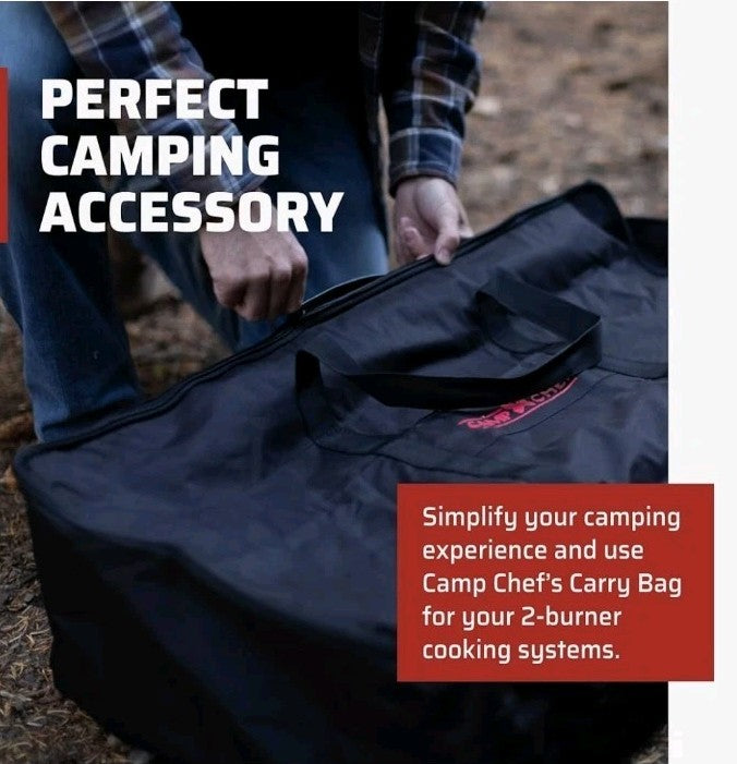 Camp Chef Two Burner Camping Stove Carry Bag - Heavy-Duty Weather-Resistant Storage