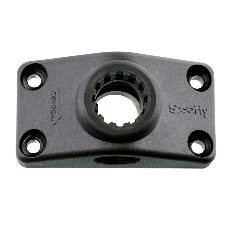 Combination Side or Deck Mount for Boat Railings - Black