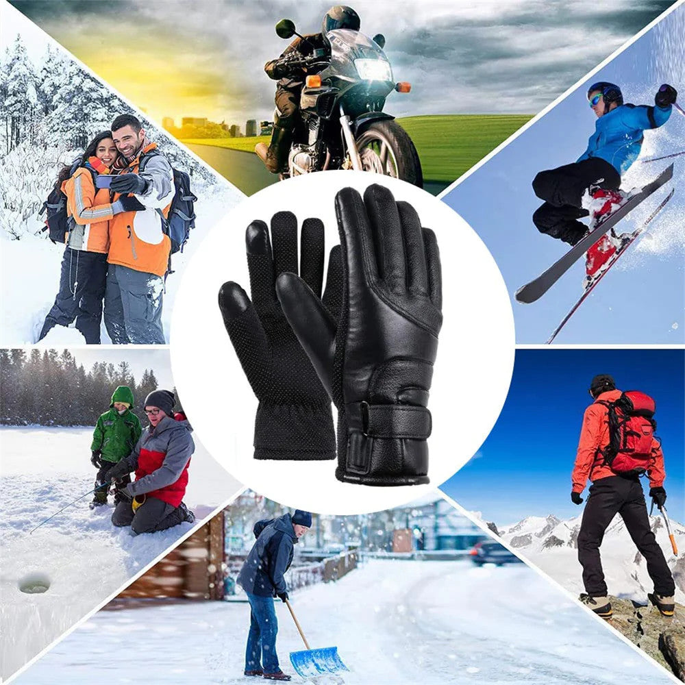USB Heated Gloves Winter Hand Warmer Thermal Waterproof Ski Gloves