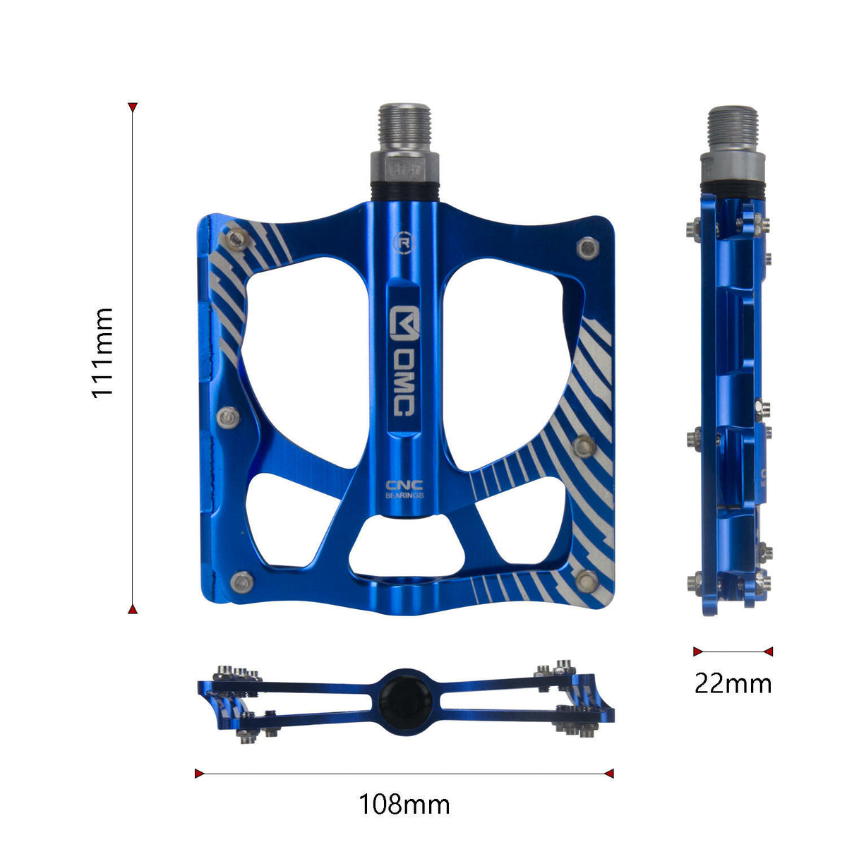 9/16 Inch Aluminum MTB Pedals with Sealed Bearings - Lightweight & Durable