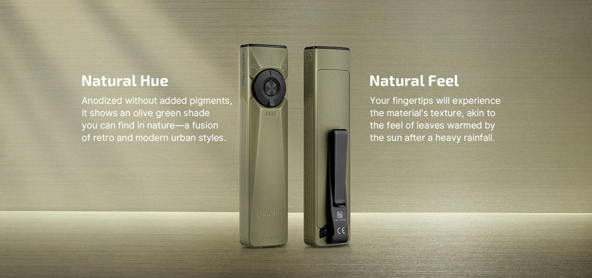 Olight Arkfeld Ultra 3-in-1 EDC Flashlight Olive Green - White, UV, Laser