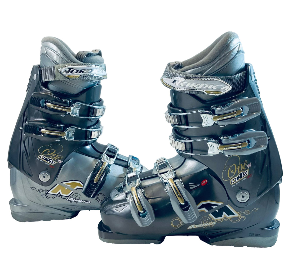 Nordica Women's One 40 Tandem Ski Boots - Dark Grey Silver, Size 24.5