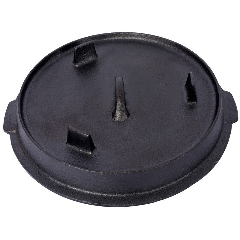 Pre-Seasoned Cast Iron Dutch Oven with Skillet Lid - 6 Quart Camping Cookware
