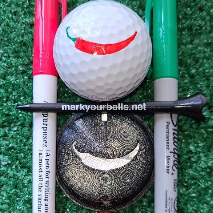 Custom Golf Ball Marker Stencil with Alignment Line & Circle | Personalize Your Golf Accessories