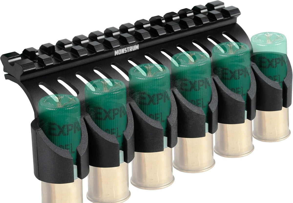 Shotgun Shell Holder for Mossberg 500/590 - 6 Shell Side Saddle, Durable & Easy Install