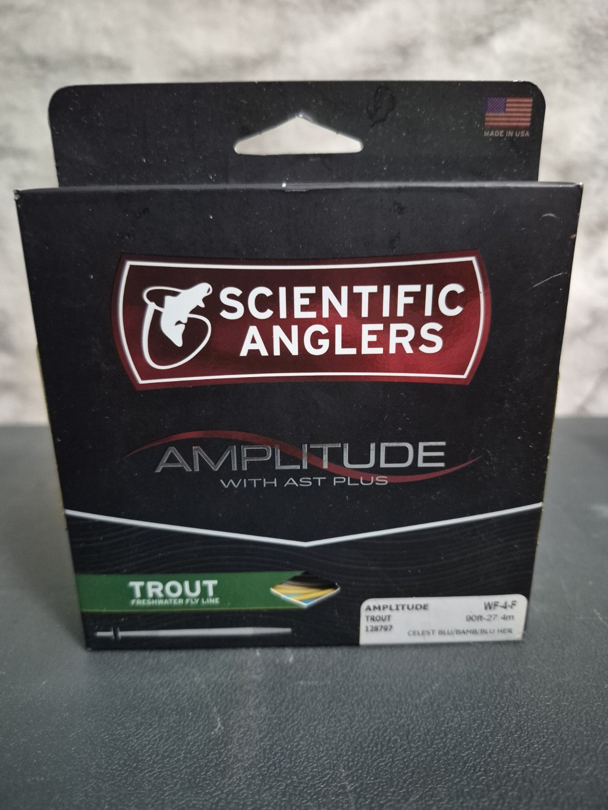 Scientific Anglers Amplitude Trout Fly Line WF-4-F Celest Blue/Bamboo/Blue Her