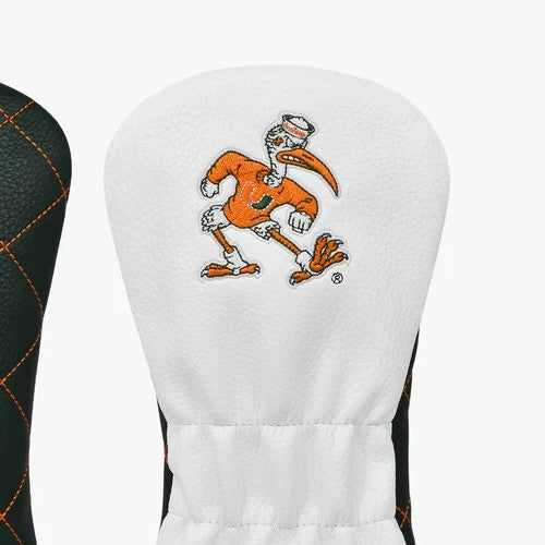 Miami Hurricanes Premium Fairway Wood Headcover - Water-Resistant Leatherette