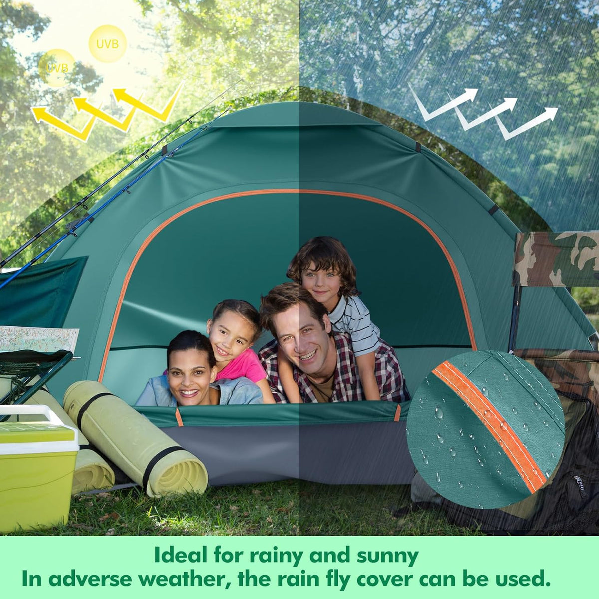 6 Pack 2 Person Outdoor Camping Tents with Rain Fly and Carrying Bag for Homeless Emergency Shelter