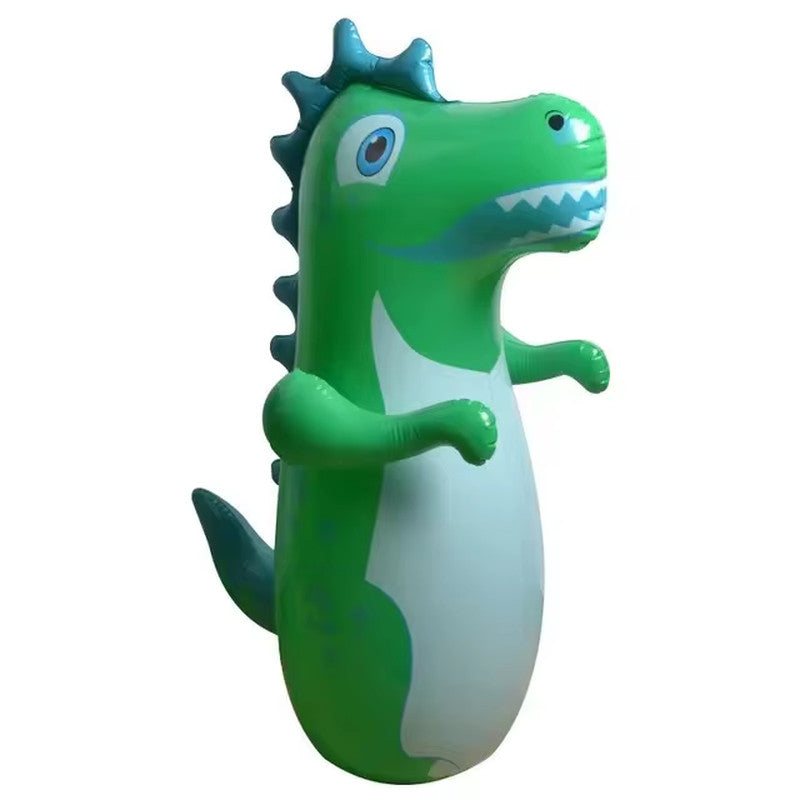 Inflatable Kids and Adults Boxing Tumbler with Dinosaur Design, Standing Punching Bag