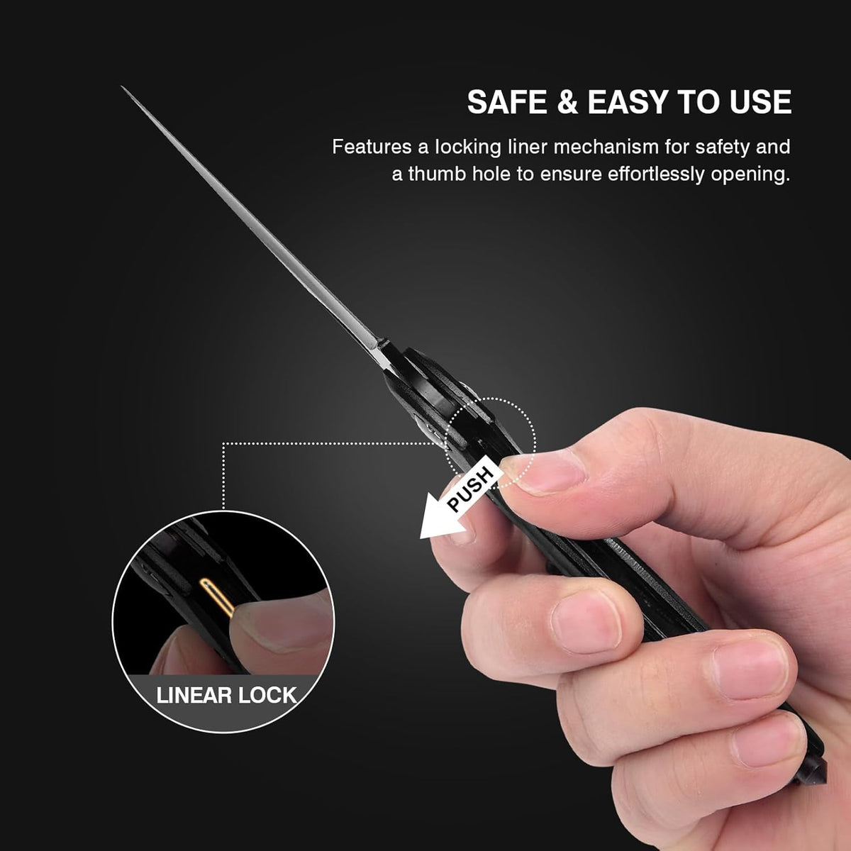 6-in-1 Multitool Carabiner with Pocket Knife, Emergency Glass Breaker, Gift for Men