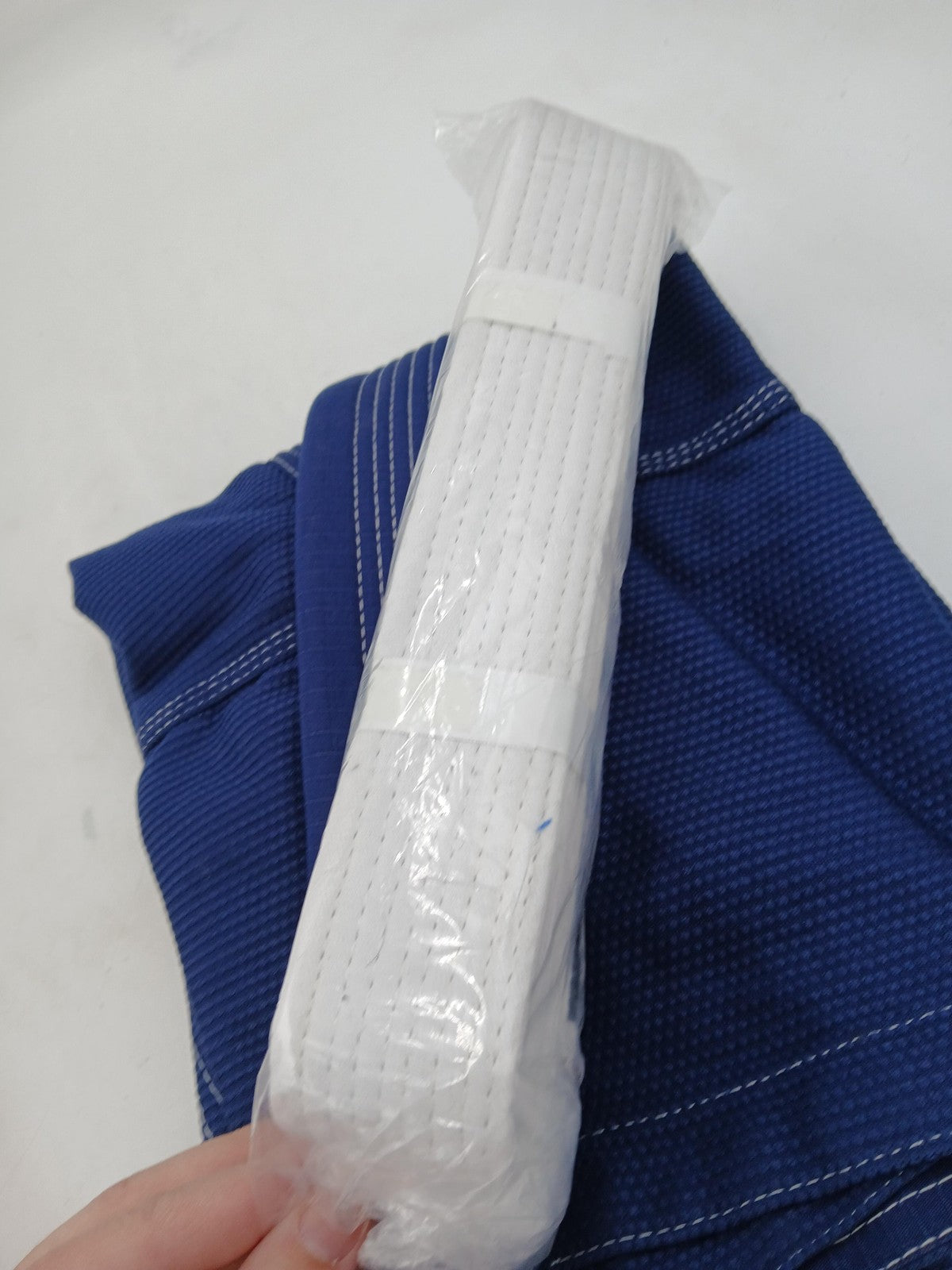 Kids Brazilian Jiu Jitsu Gi Uniform Blue M2 380 GSM with White Belt