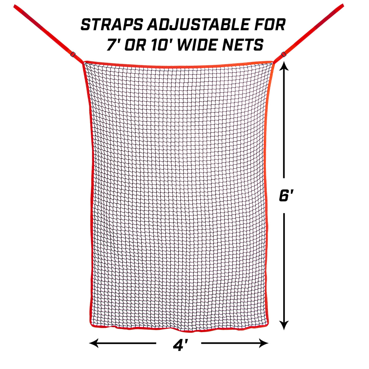 Golf Practice Net Extender - Universal 6' x 4' Clip-On Attachment for 7' and 10' Golf Nets
