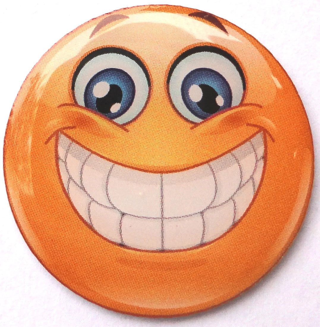 Golf Ball Marker with Smiley Face - Happy Golf Accessory, 1 Inch