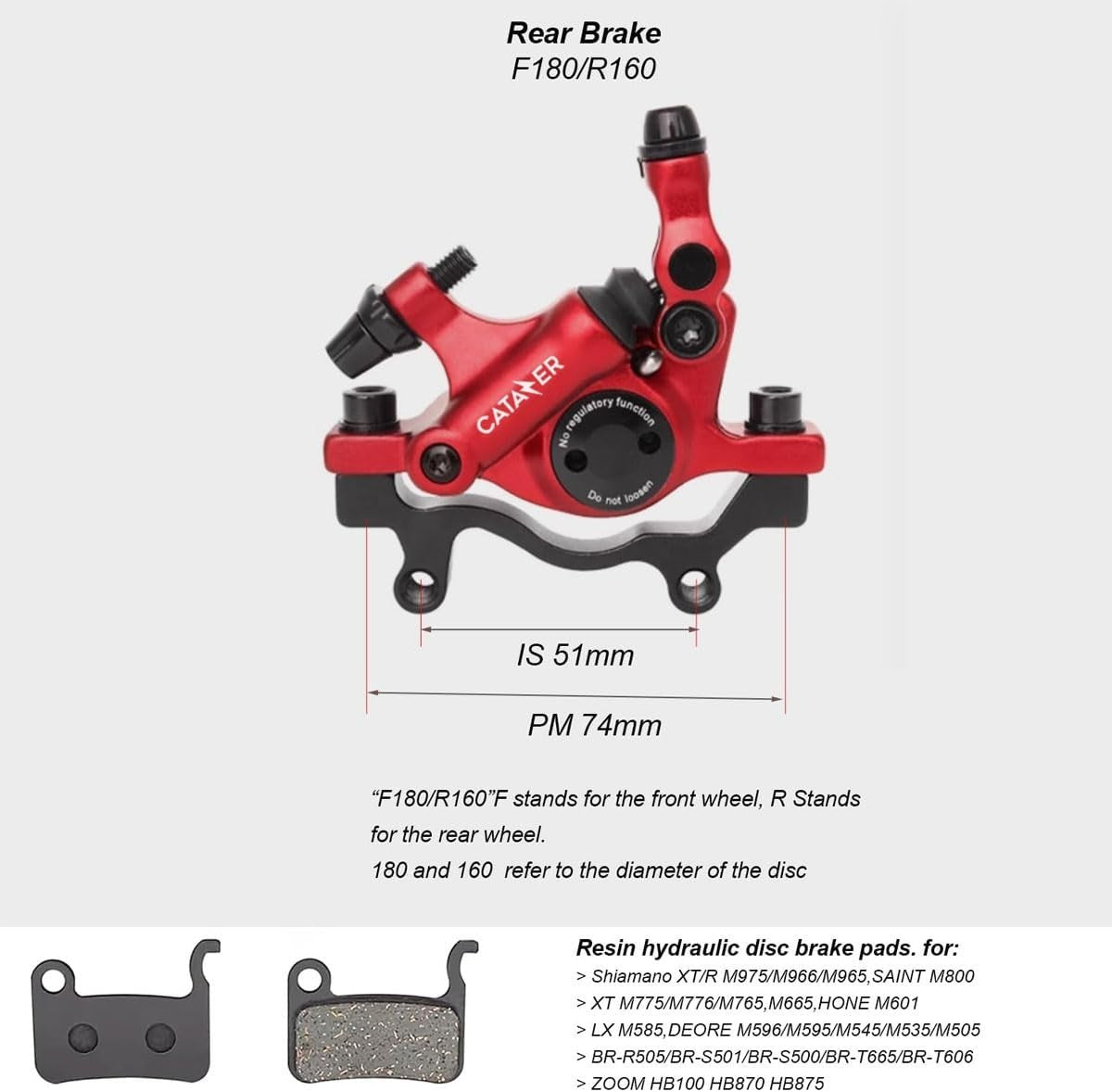 Hydraulic Disc Brake Set for MTB & E-Bike - Front & Rear Line Pulling System