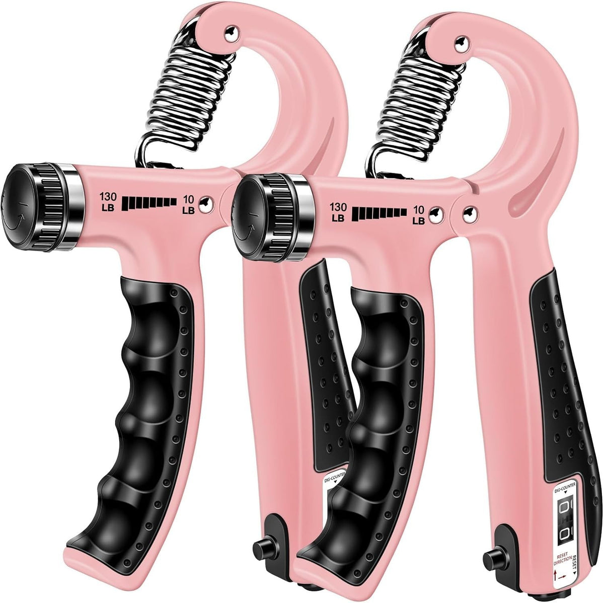 Adjustable Hand Grip Strength Trainer Set - 2 Pack for Forearm & Hand Exercise