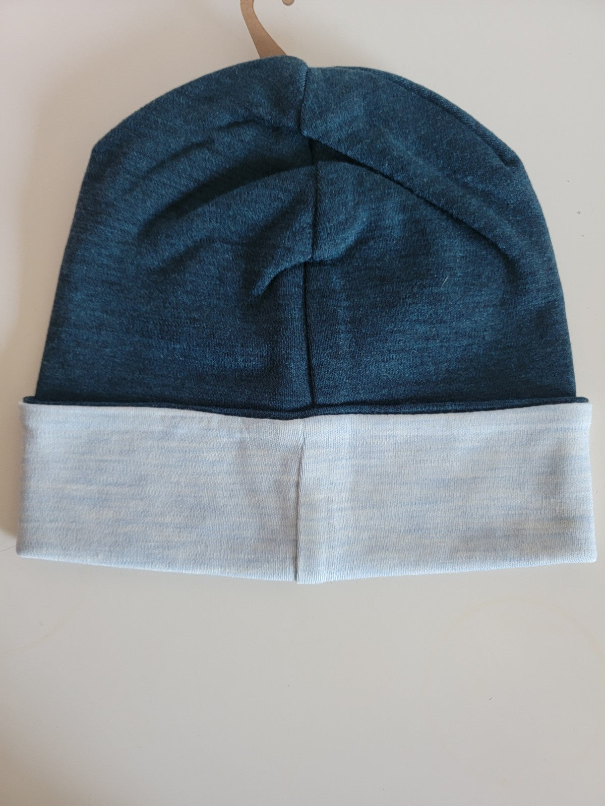 Reversible Merino Wool Beanie Hat - Lightweight Thermal Cuffed Winter Cap