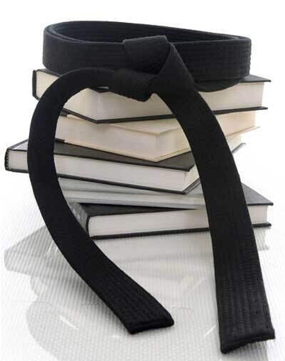 Martial Arts Double Wrap Belt for Karate, Taekwondo, Judo - Black, Multiple Sizes