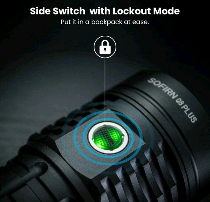Super Bright LED Flashlight 16000lm Rechargeable USB-C Outdoor Torch
