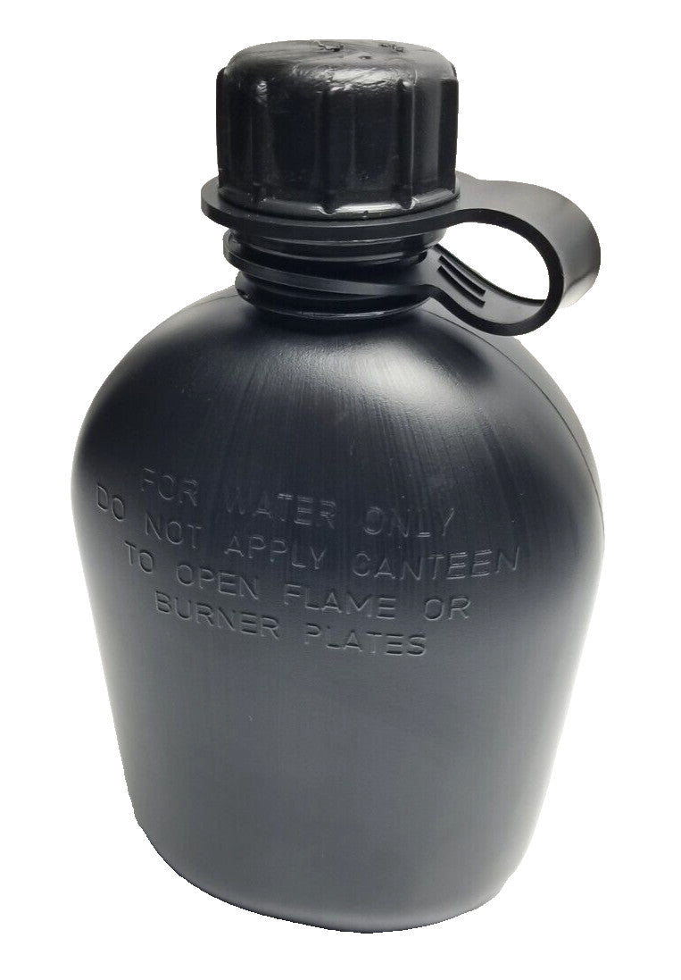 US Military Style Tactical 1 Quart Hard Plastic Water Canteen - Unissued, BPA Free