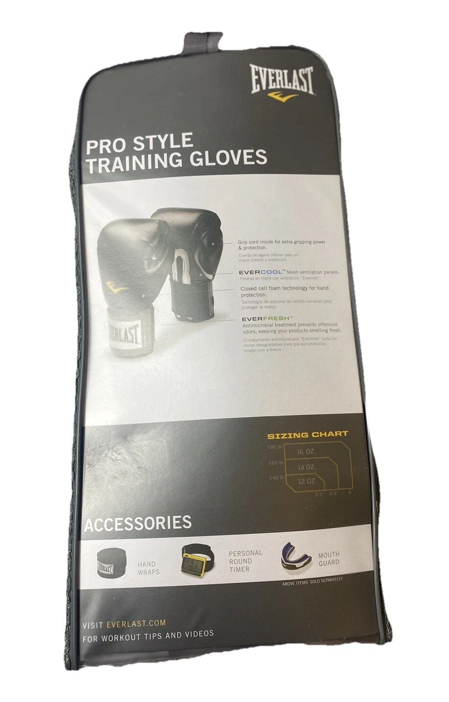 16 oz Boxing Gloves for Training and Sparring - Black Adult Protective Gear
