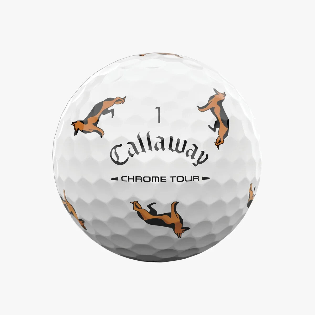 Limited Edition Callaway Chrome Tour Dog Golf Balls 12-Pack or Single