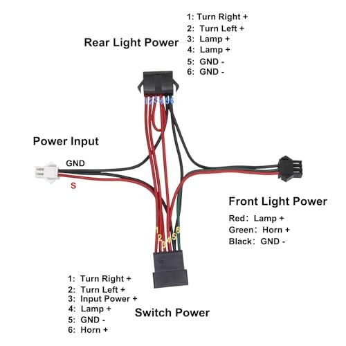Electric Bike Turn Signal Light Kit with Headlight and Taillight for E-Bikes & Scooters