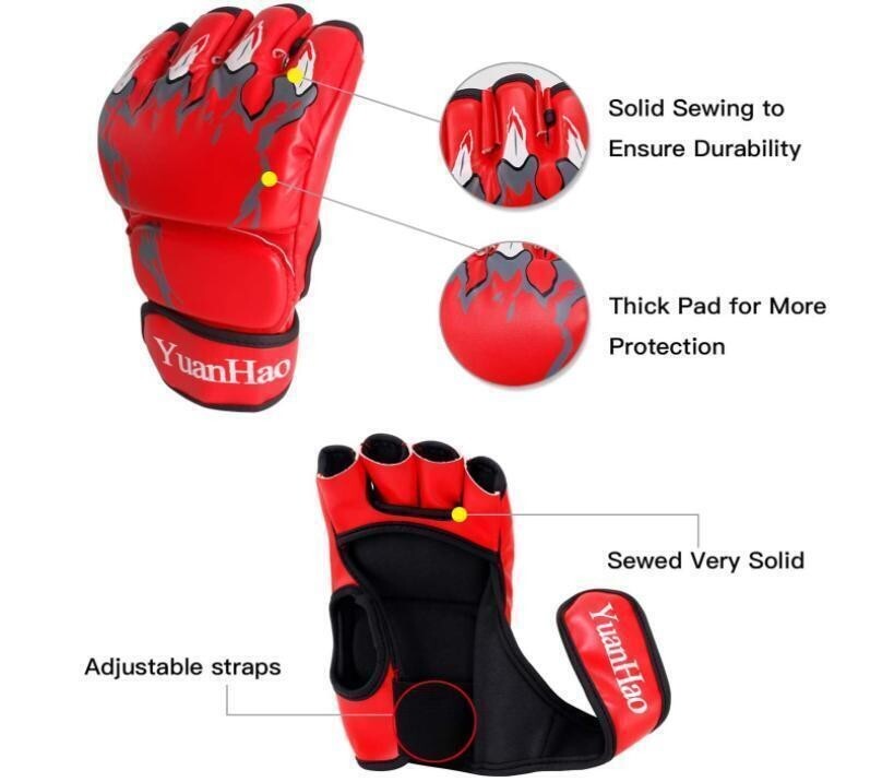 Boxing Gloves MMA Kickboxing Sparring Punching Bag Training Gear
