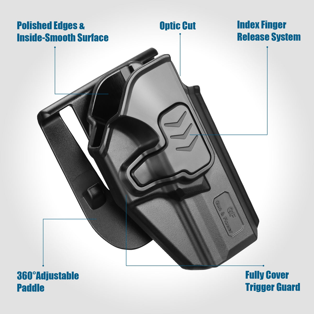 Level II Index Finger Release OWB Polymer Holster for Ruger Security 9 Standard