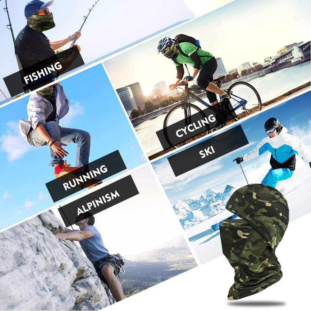 Tactical Camo Face Mask UV Protection Balaclava for Outdoor Activities