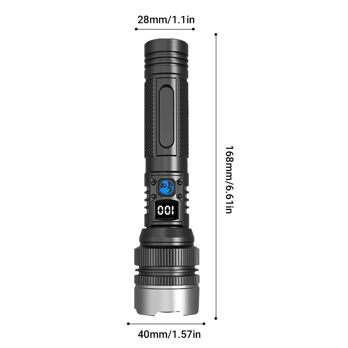 Super Bright LED Tactical Flashlight with Rechargeable Battery & Zoom