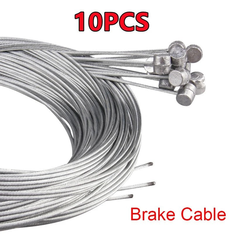 Bicycle Brake and Gear Cable Set 2M for MTB and Road Bikes - Silver