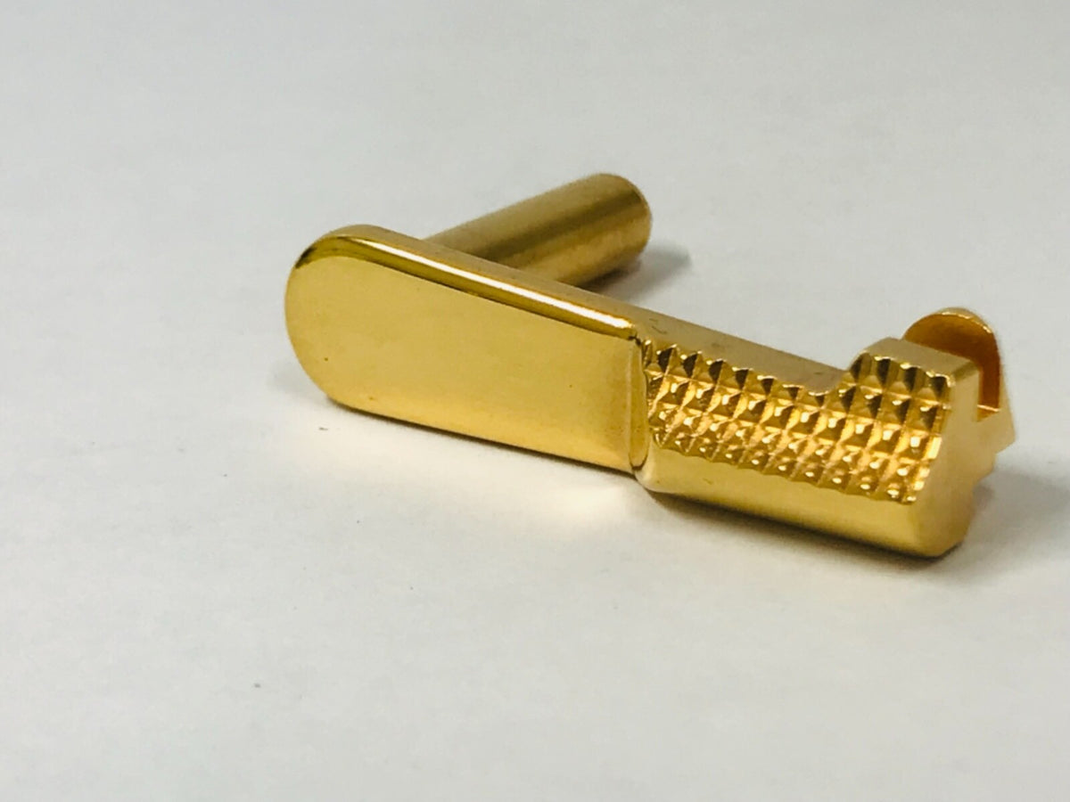 1911 Slide Stop - Stainless Steel with 24K Gold Plating for 45 ACP Pistols
