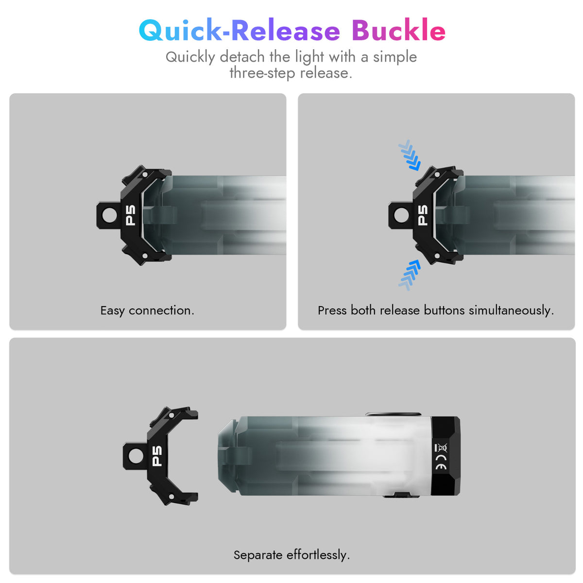 Rechargeable Mini Keychain Flashlight 150LM Waterproof RGB Magnetic LED