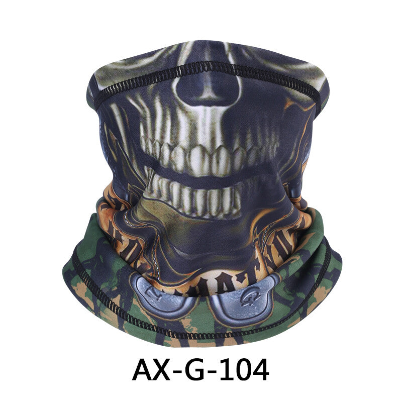 3D Print Fleece Neck Warmer Gaiter Winter Face Mask Scarf for Outdoor Sports