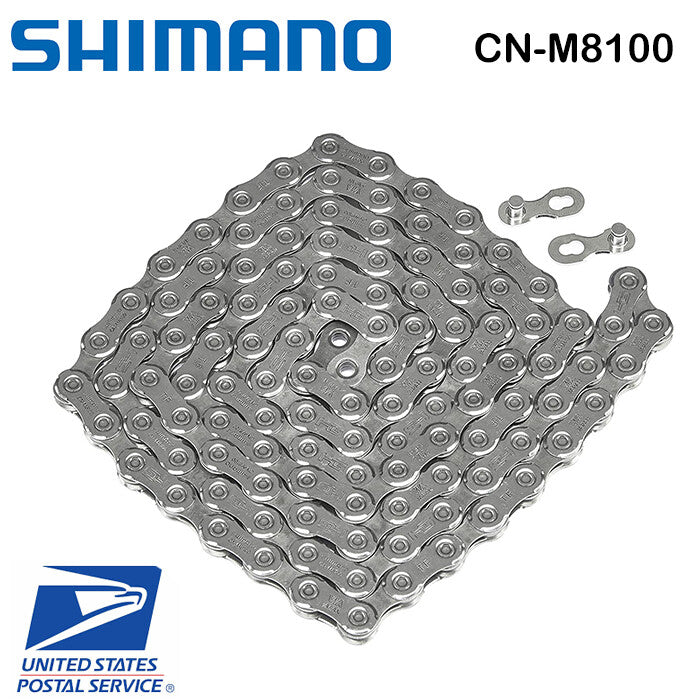12-Speed Bicycle Chain with Quick Link - Shimano XT CN-M8100 122 Links MTB