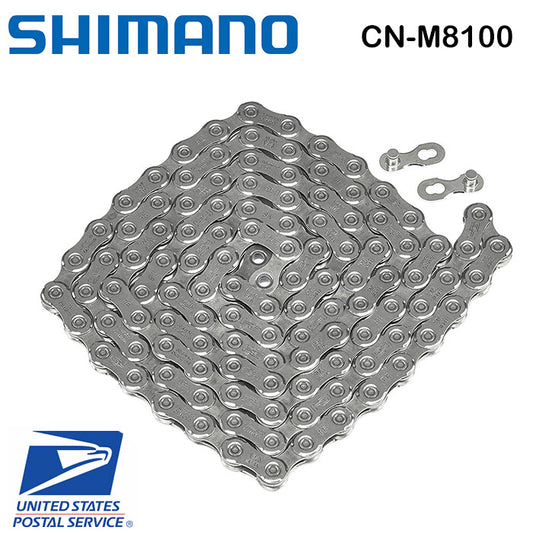 12-Speed Bicycle Chain with Quick Link - Shimano XT CN-M8100 122 Links MTB