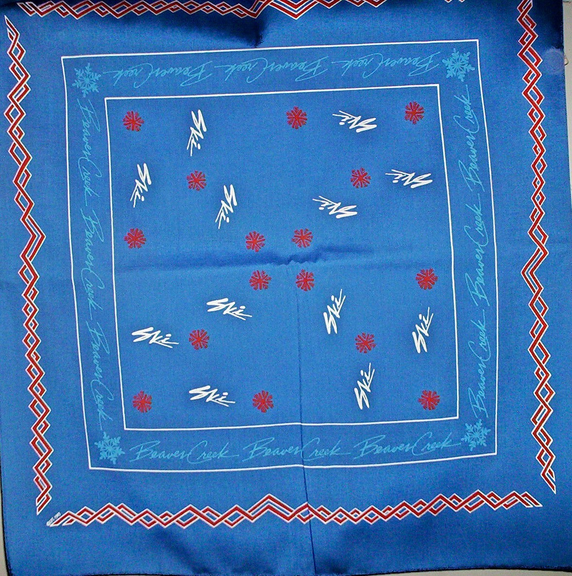 Set of 5 Ski Area Bandanas - Aspen, Vail, Snowmass, Jackson Hole, Crested Butte