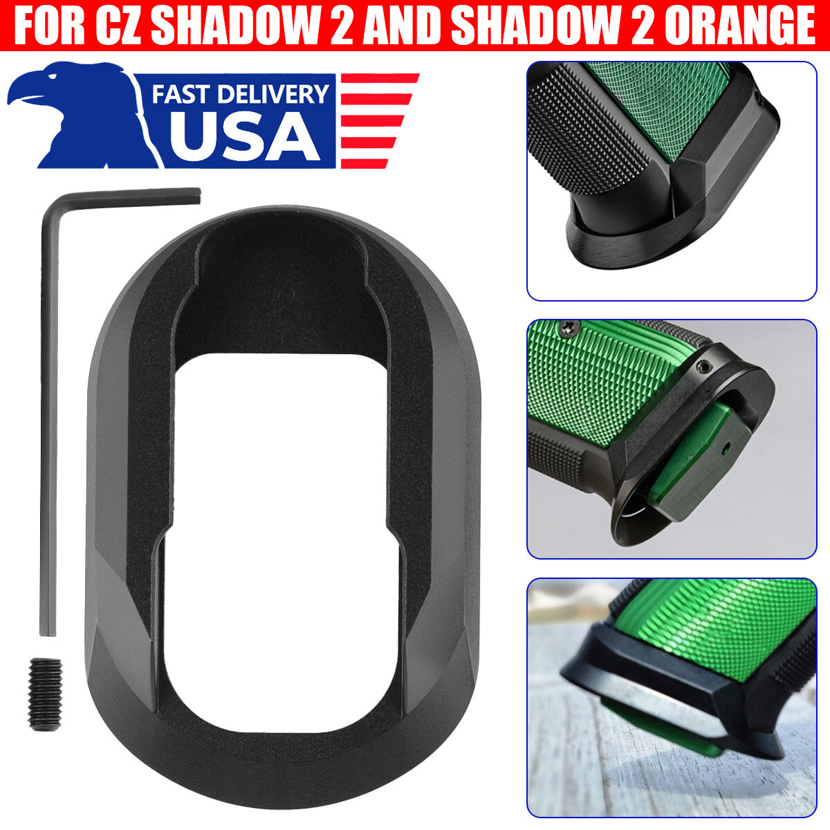 Aluminum Magwell for CZ Shadow 2 & Shadow 2 Orange - Gun Accessory