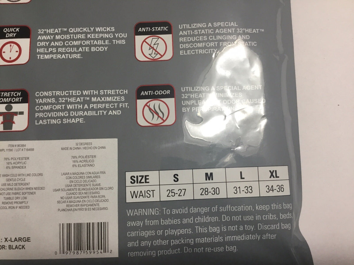 Women’s 2-Pack Thermal Base Layer Pants - Black, Size XL